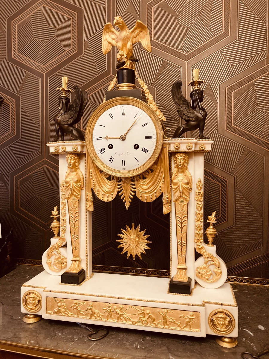 Large Sphinx Clock From The Early 19th Century 