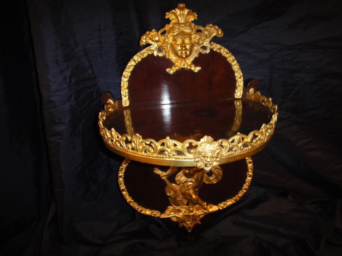 Louis XV Style Mahogany Console-photo-3