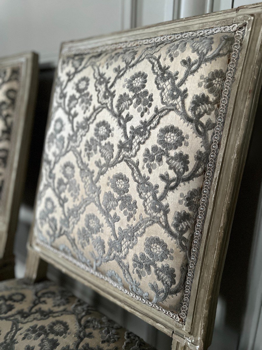 Paire De Chaises d'époque Louis XVI-photo-2