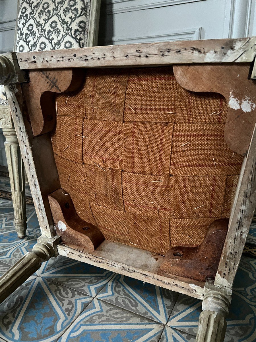 Paire De Chaises d'époque Louis XVI-photo-3