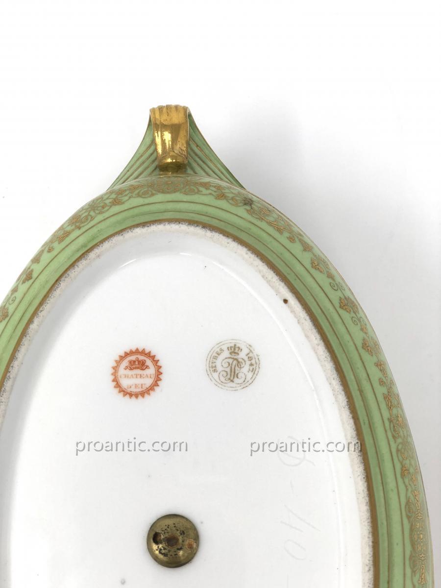 Sucrier en Porcelaine de Sèvres du Service de Louis-Philippe au Château d'Eu -photo-3