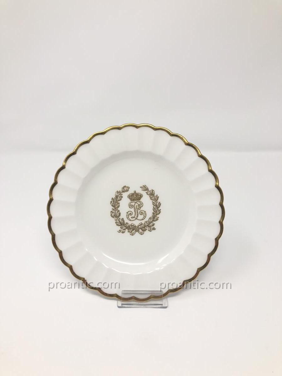 Paire de Patelles à Glace en Porcelaine De Sèvres Du Service Des Bals Du Roi Louis-Philippe-photo-2