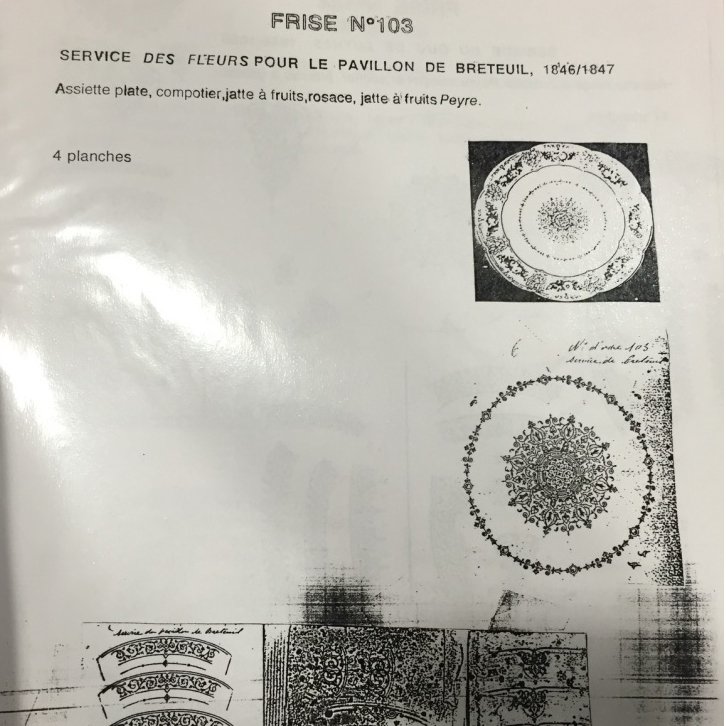 SEVRES Assiette En Porcelaine De Sèvres du Service du Roi Louis-Philippe au château de Breteuil-photo-3