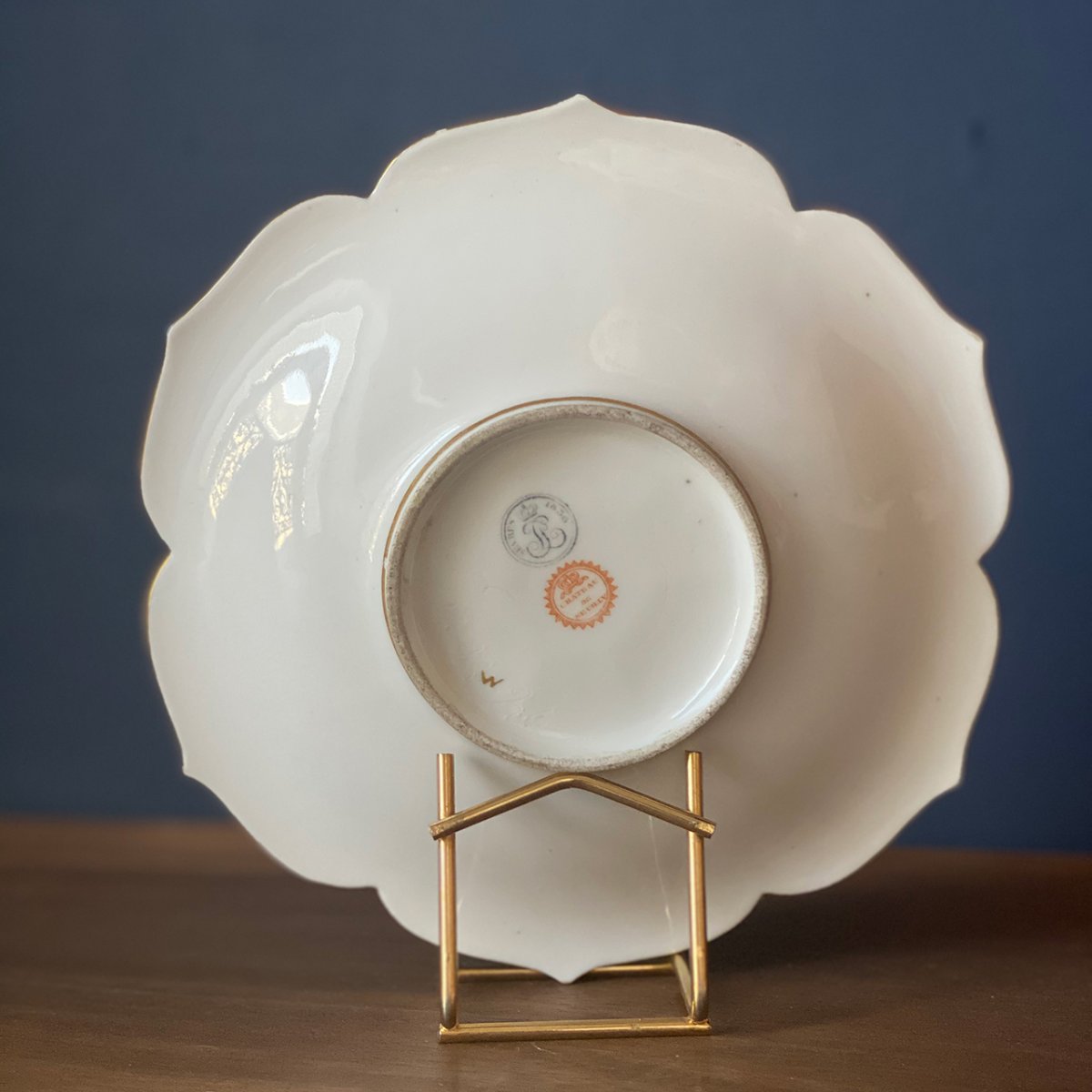 Rare Patelle à Beurre En Porcelaine De Sèvres du service du roi Louis-Philippe au château de Neuilly-photo-4