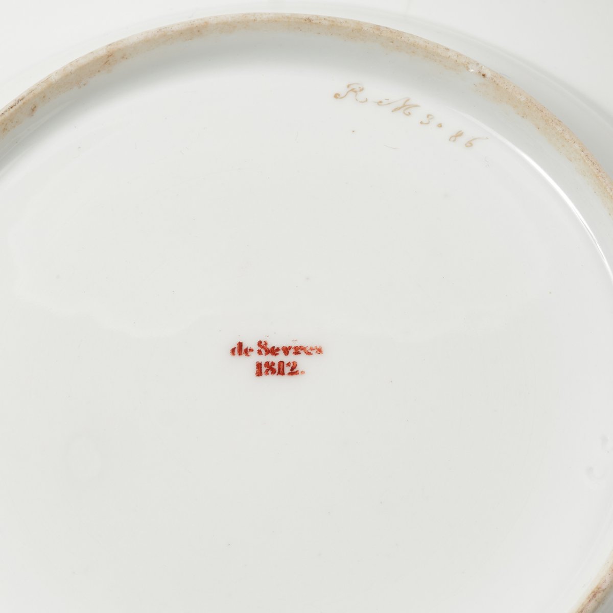 SEVRES Partie De Service En Porcelaine De Sèvres Empire Provenant Du GÉnÉral Comte Guyot-photo-4