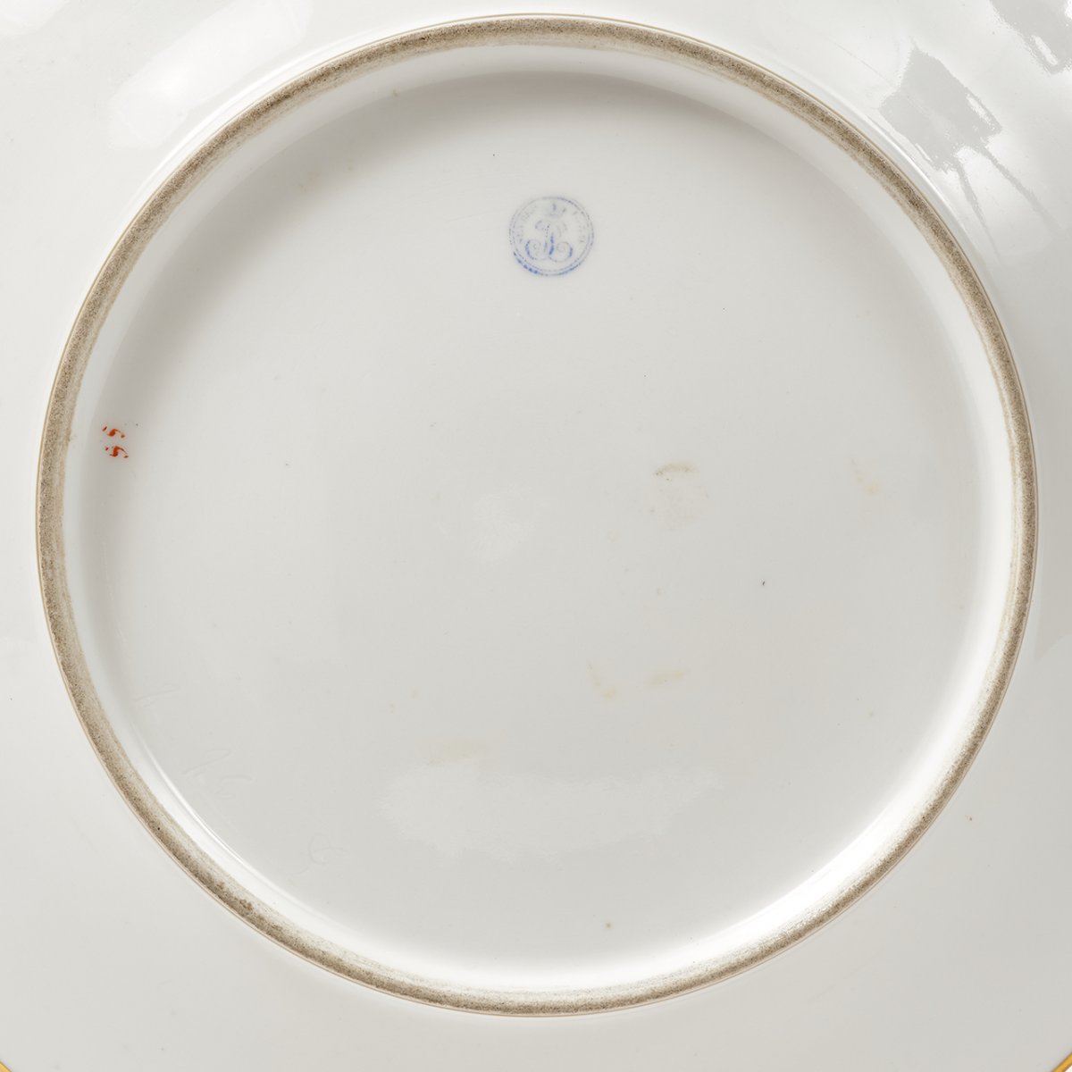 Sevres Rare Sèvres Porcelain Plate From The Table Of King Louis-philippe At Château De Randan-photo-3