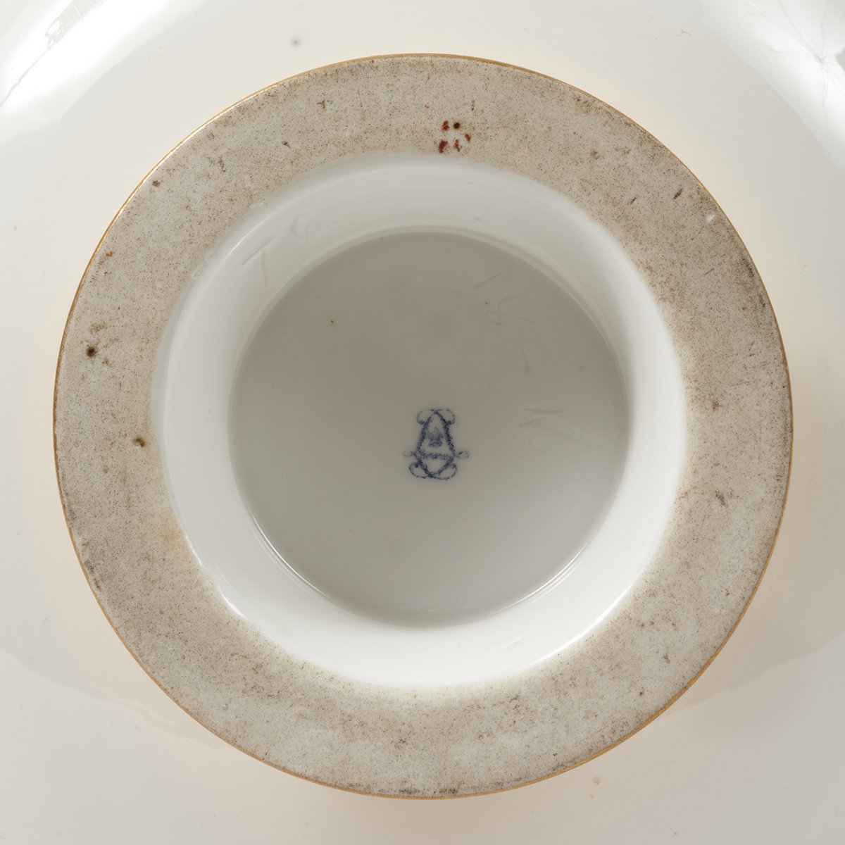 Sèvres Porcelain Compotier From The Service Nankin Ground Landscapes, Views Of France-photo-3