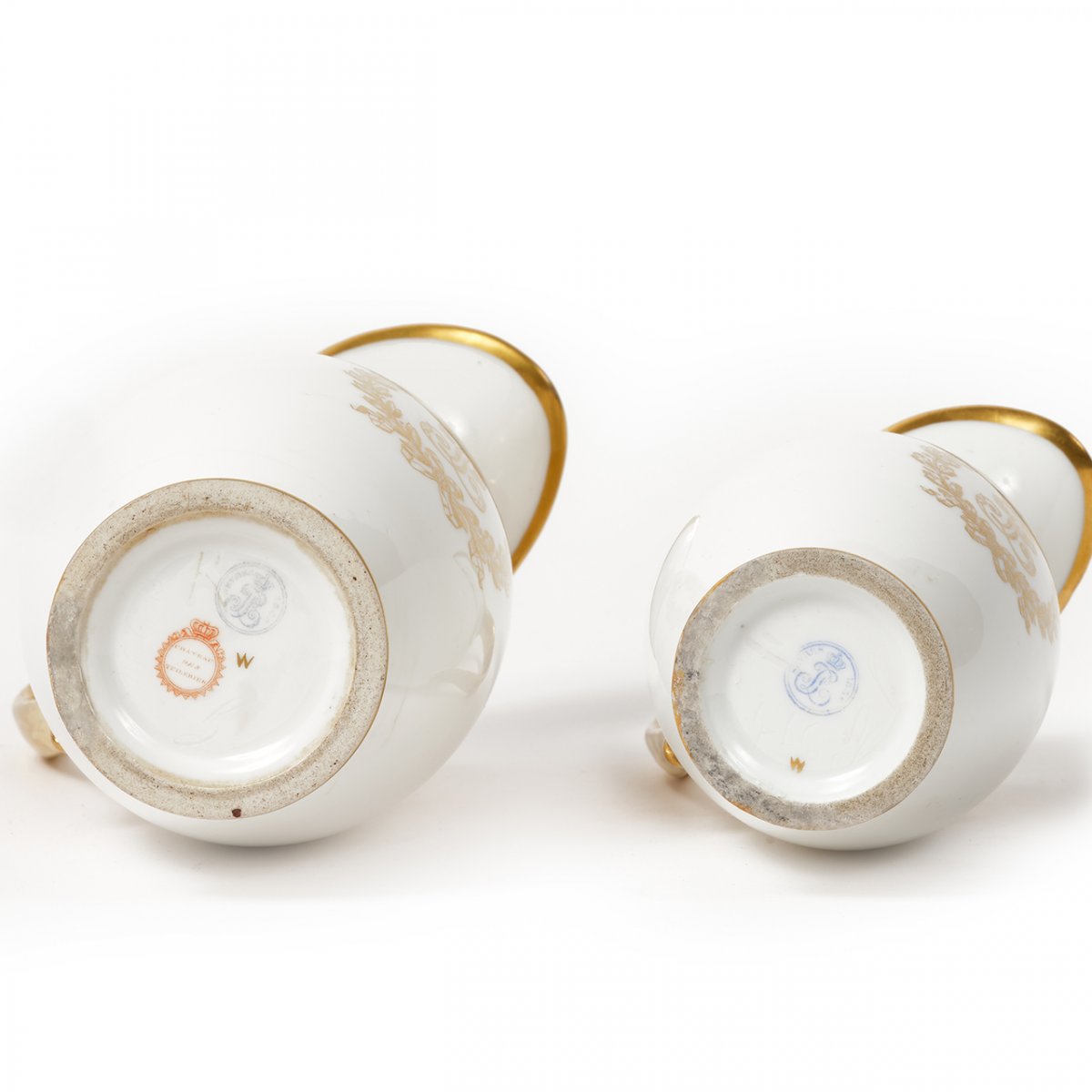 Sevres Two Sèvres Porcelain Pestum Milk Jugs From The Service Of The Princes Of King Louis-philippe-photo-2