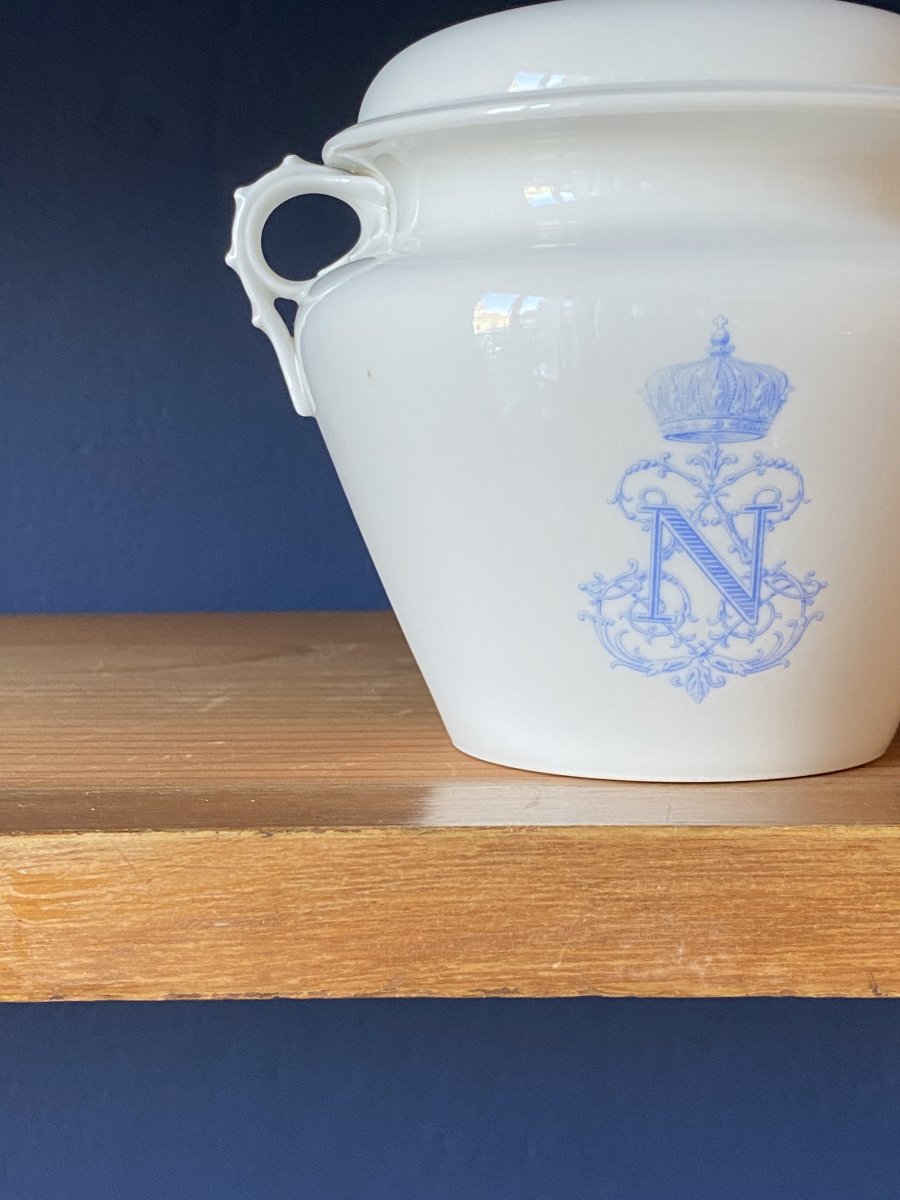 Sèvres Porcelain Peyre Sugar Bowl From The Service Des Offices Of Emperor Napoleon III Sevres-photo-2