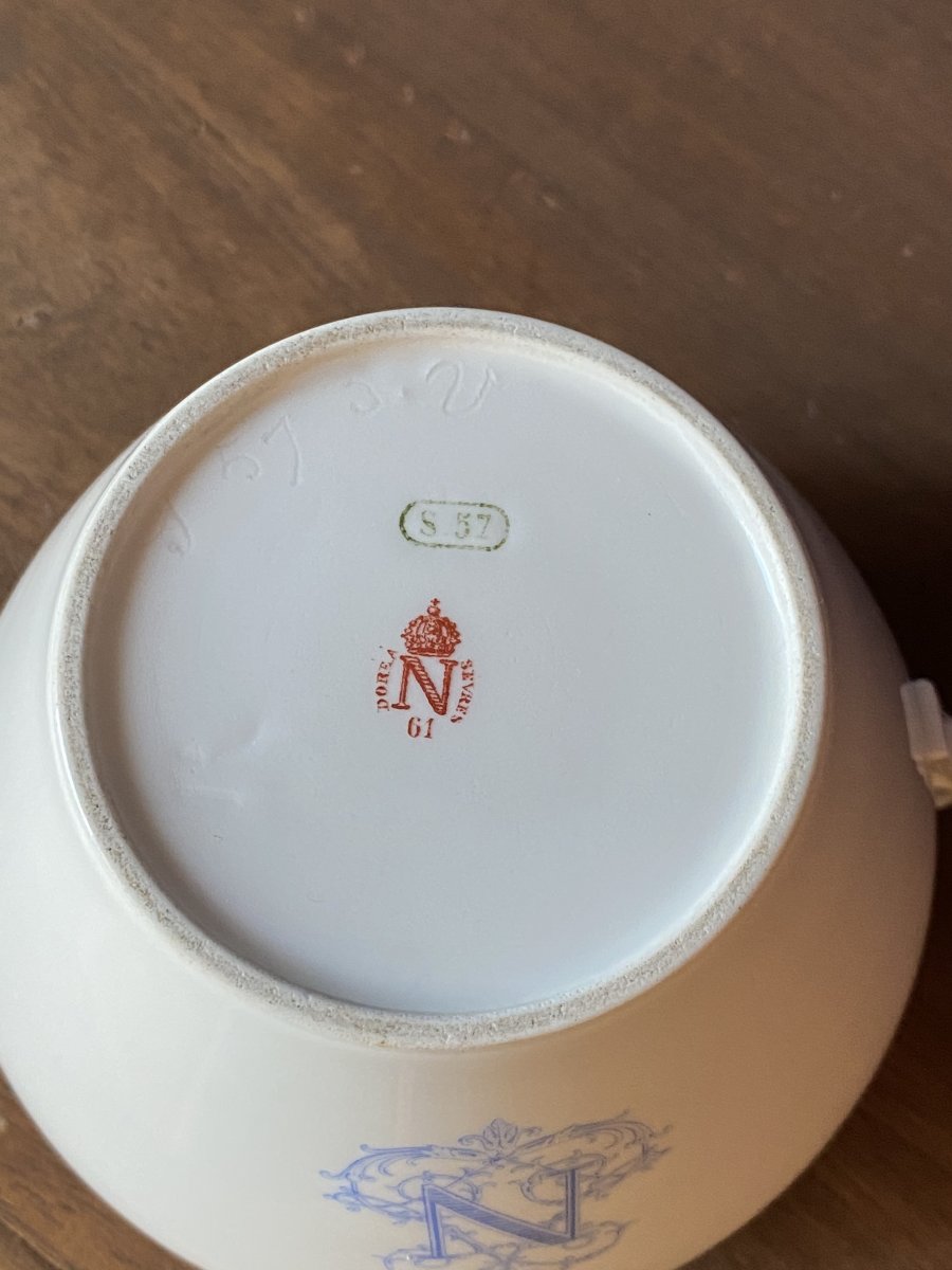Sèvres Porcelain Peyre Sugar Bowl From The Service Des Offices Of Emperor Napoleon III Sevres-photo-4