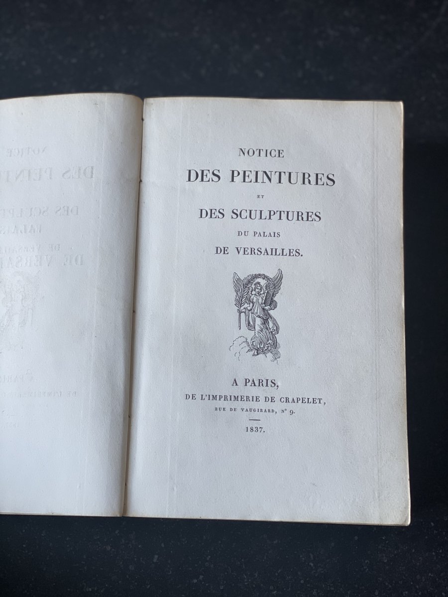 Book With The Louis-philippe Cipher Notice Of Paintings And Sculptures Of The Versailles Castle-photo-3