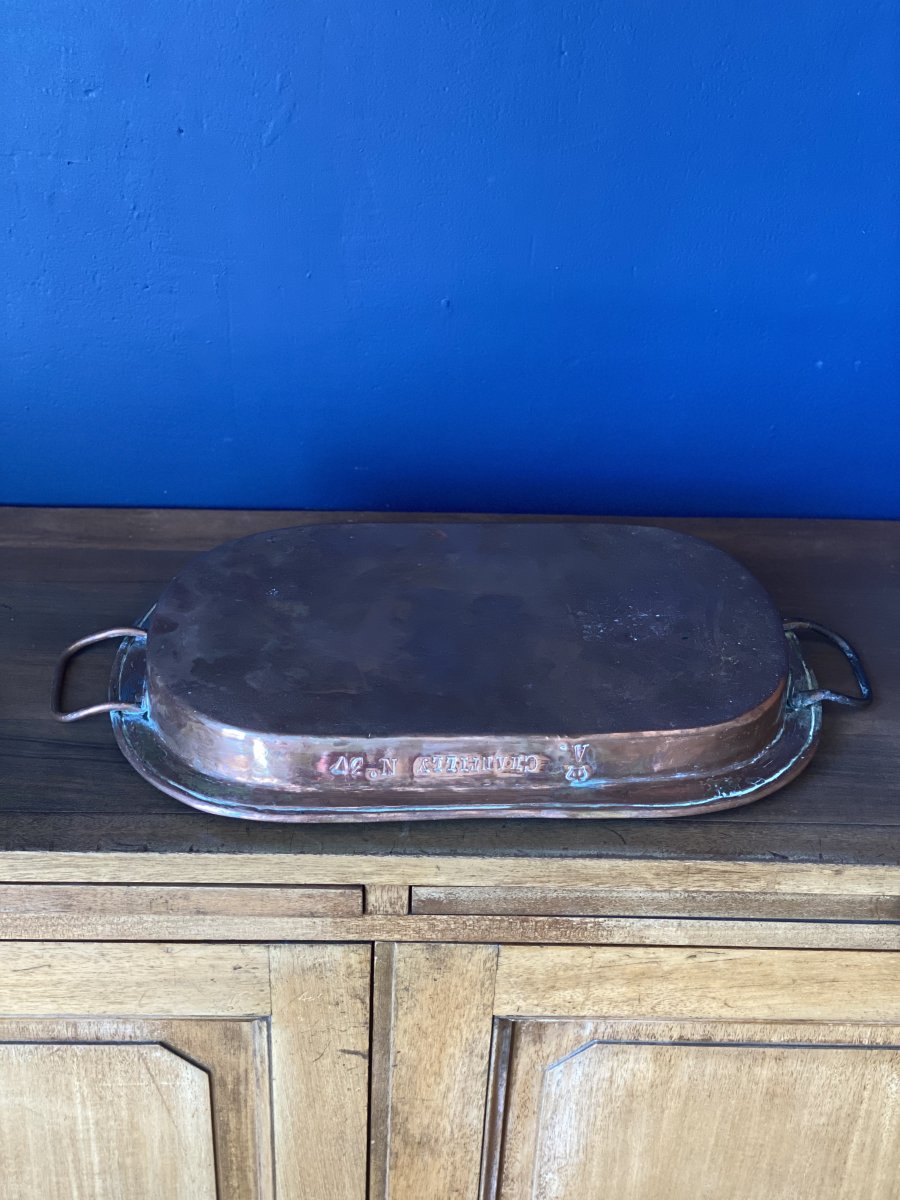 Copper Pie Dish From The Château Of Chantilly-photo-4