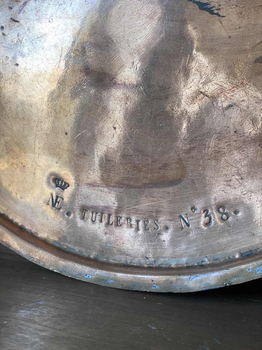 Very Large Copper Pot Lid From The Palais Des Tuileries-photo-2