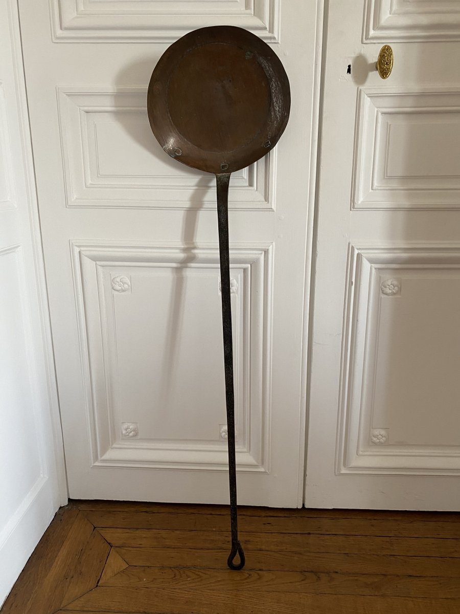 Long Handle Copper Frying Pan From The Château De Vaux Le Vicomte-photo-3