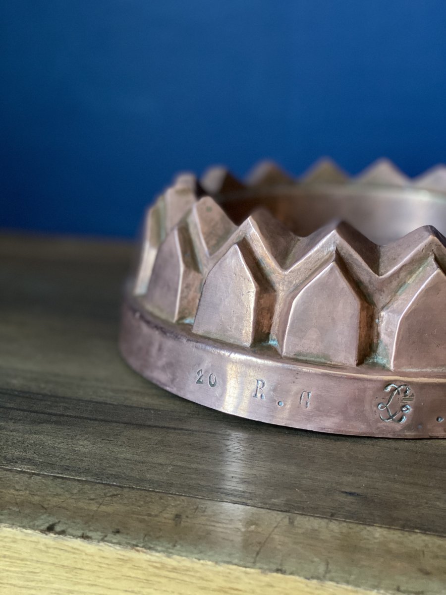 Copper Cake Mold With Royal Cipher Of King Louis XVIII