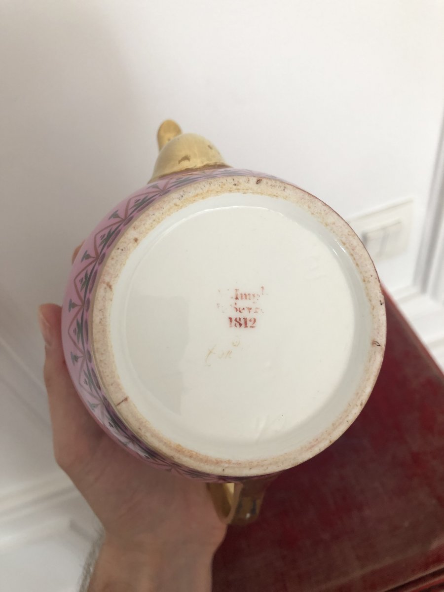Sèvres Porcelain Teapot From Empire Period-photo-1