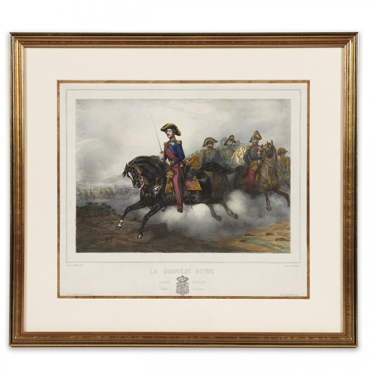 Rare Colored Lithograph After Eugène Lami Depicting The Duke Of Orleans Son Of Louis-philippe-photo-2