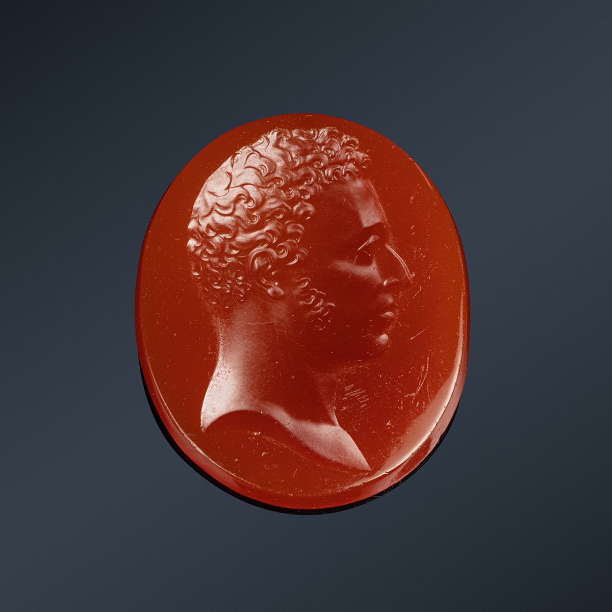 Rare Intaglio On Glass By Simon Fils Representing The Duke Of Angoulême Circa 1828-photo-2