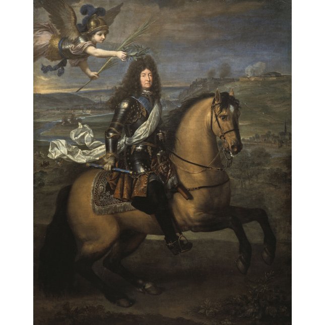 Equestrian Portrait Of Louis XIV During The Siege Of Namur, Engraving After Pierre Mignard-photo-3