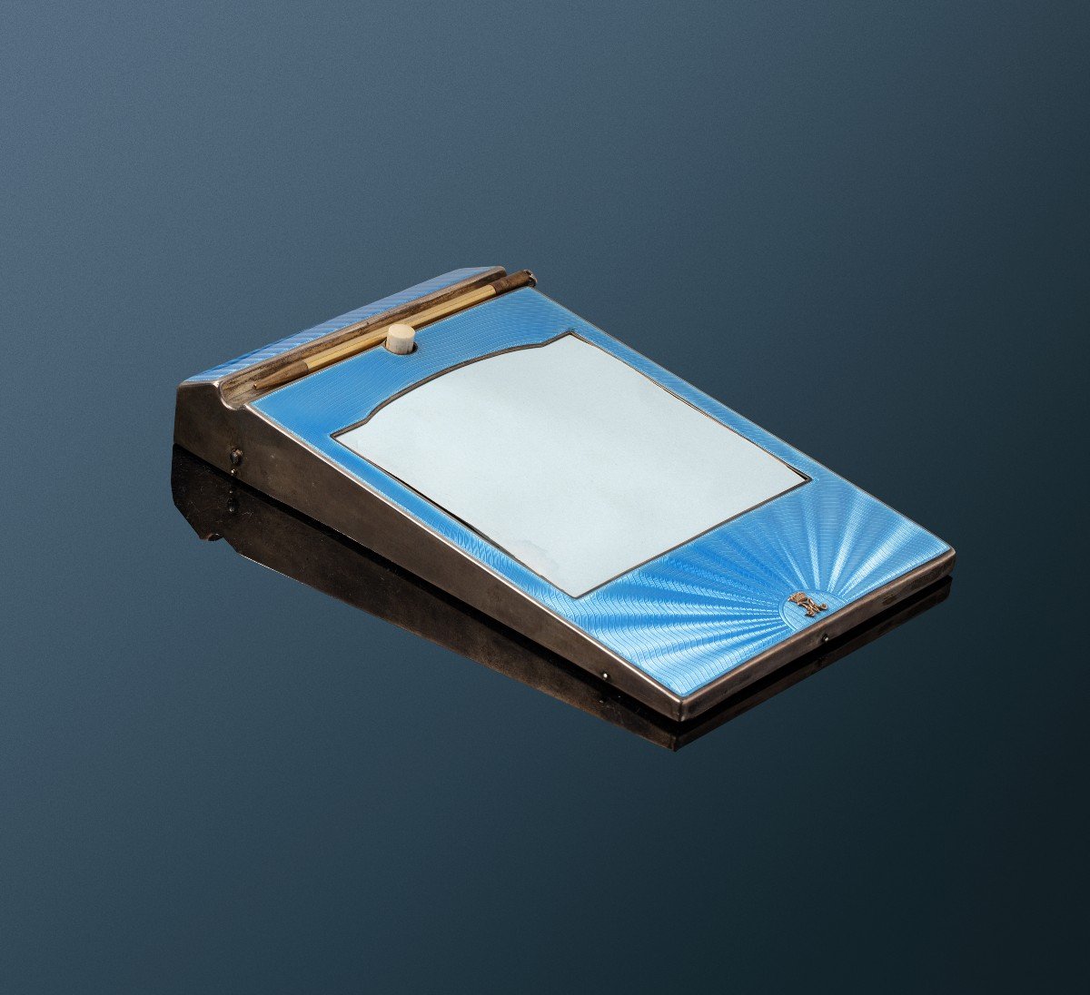 A Royal Silver & Enamel Notepad Having Belonged To Mary, Countess Of Harewood