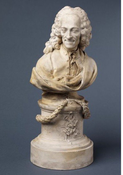 A 18th Century Bust Of Voltaire In Earthenware By Paul-louis Cyfflé -photo-4