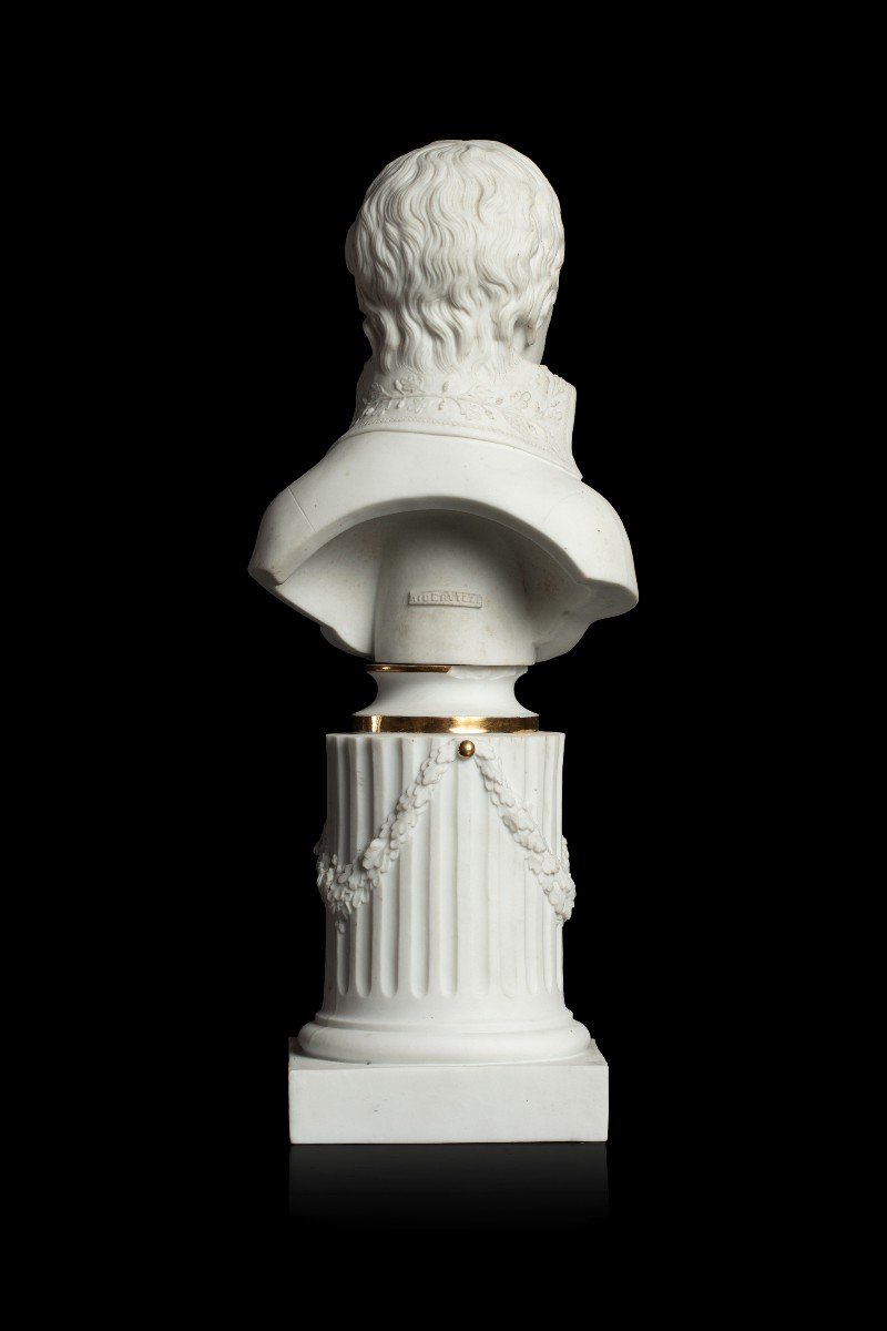 Bust Of Napoleon Bonaparte In Biscuit By Niderviller After Boizot Circa 1800-photo-3