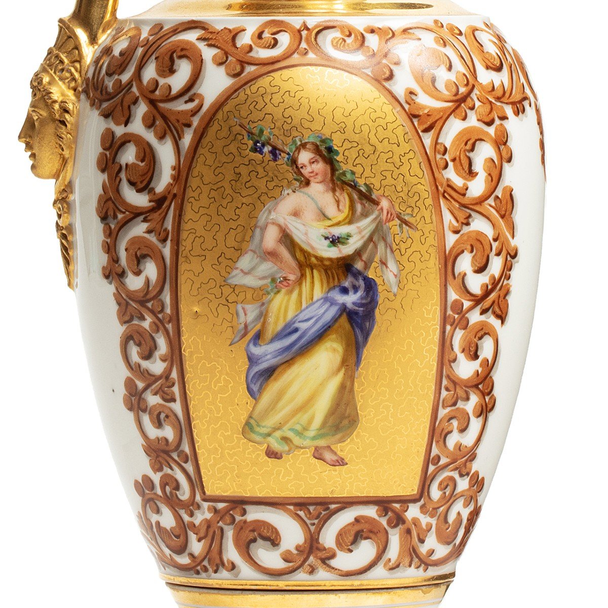 Sevres Rare Sèvres Porcelain Ewer Of Shape Cafetière Regnier Dated 1848-photo-2