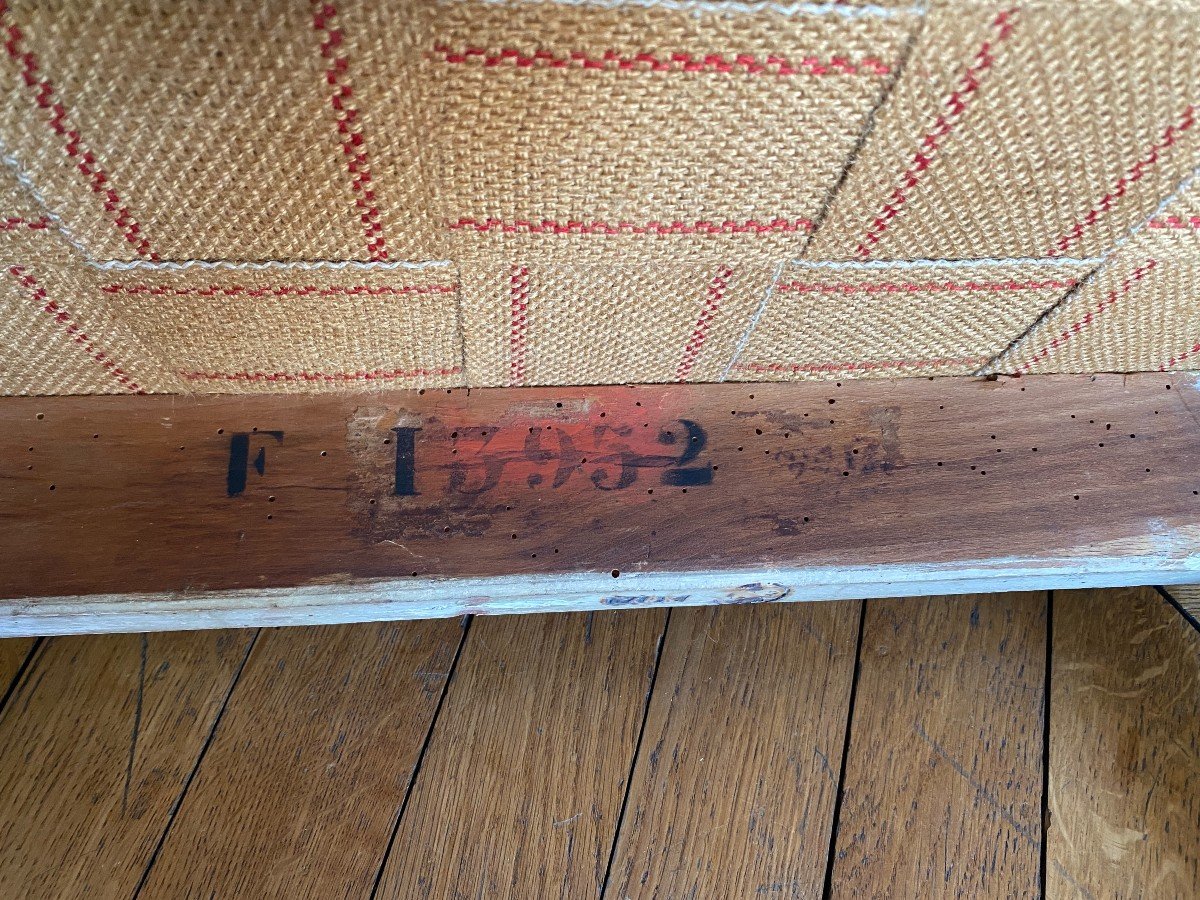 Rare Royal & Imperial Set Of 3 Bergeres And 2 Chairs Of Empire Period From The Chateau De Fontainebleau-photo-3