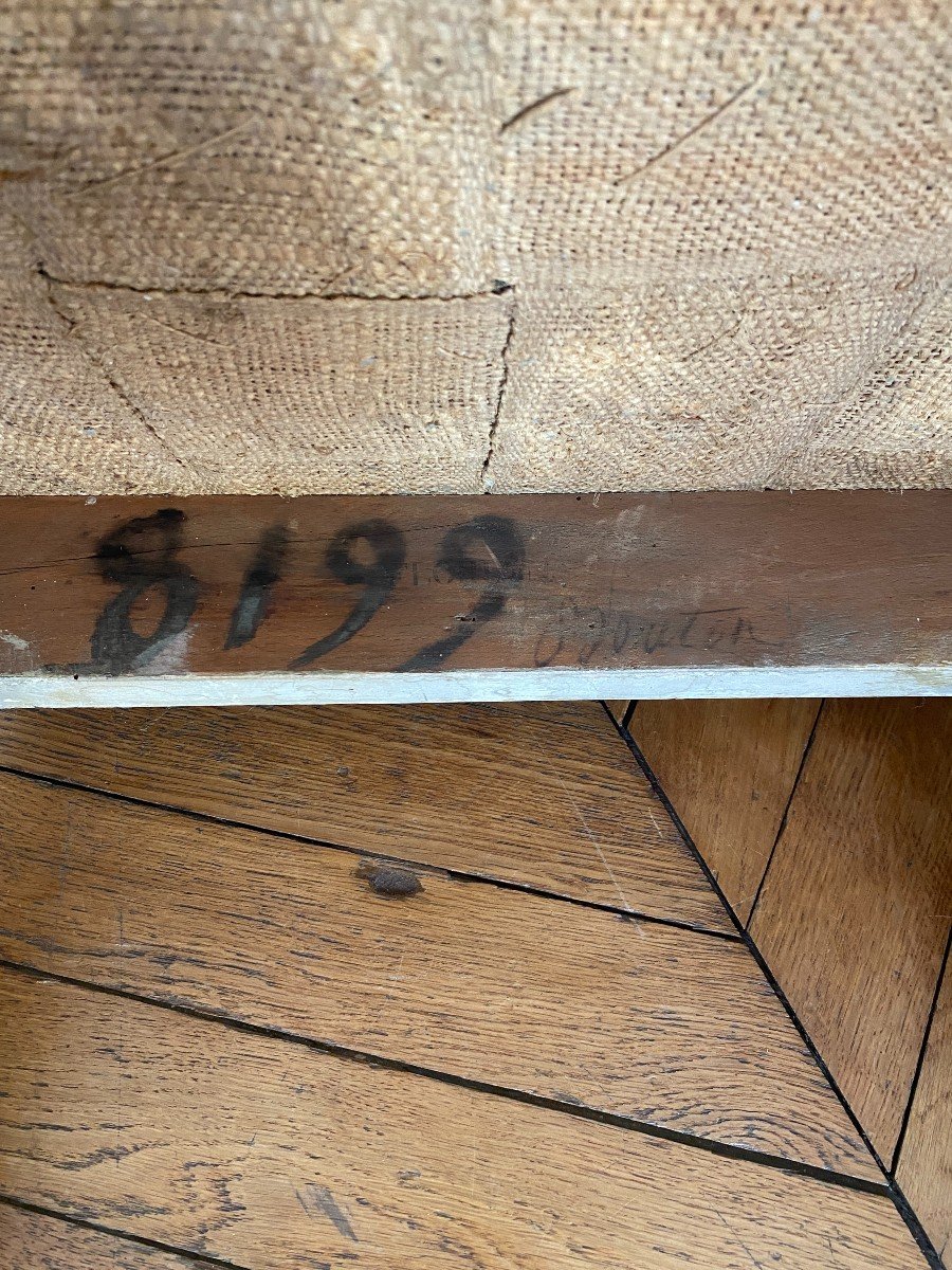 Rare Fauteuil Provenant du Château de Fontainebleau d'époque Empire-photo-1