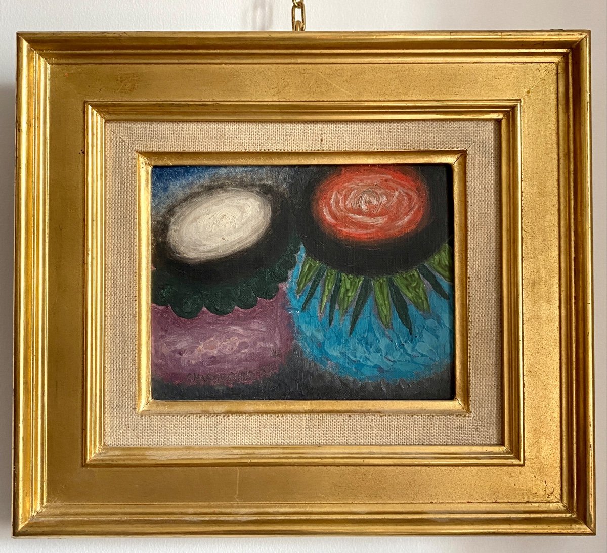 Serge Charchoune (1888- 1975), Composition, Oil On Cardboard, 1942.