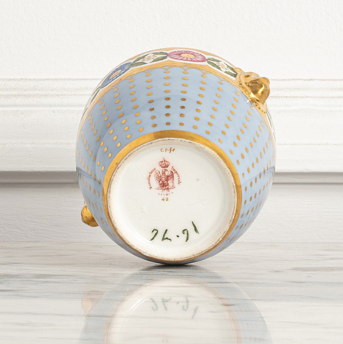 A Rare Royal Sèvres Porcelain Sugar Bowl From The Cabaret Delivered To King Louis XVIII In 1814-photo-2