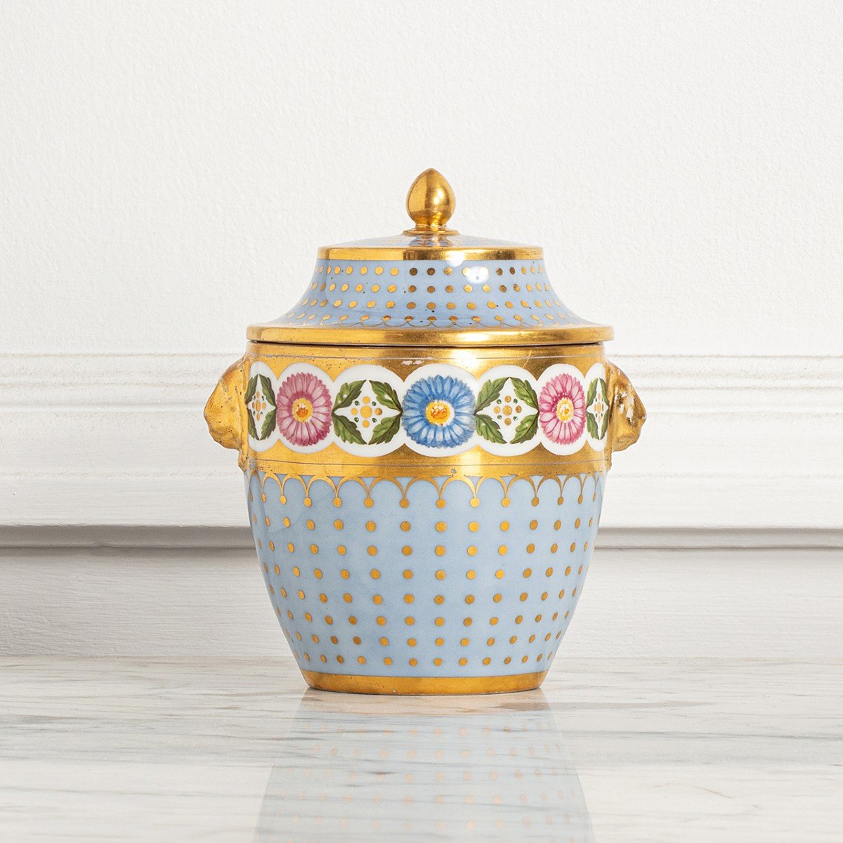 A Rare Royal Sèvres Porcelain Sugar Bowl From The Cabaret Delivered To King Louis XVIII In 1814