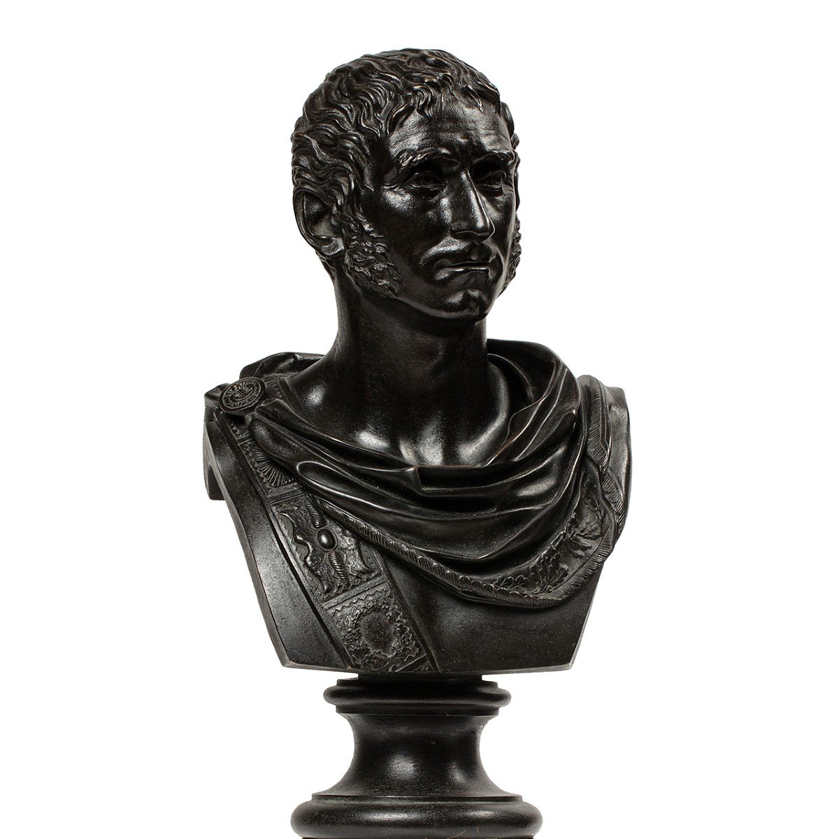 Buste en bronze d'après François Masson, Portrait Du Maréchal d’Empire André Masséna-photo-2