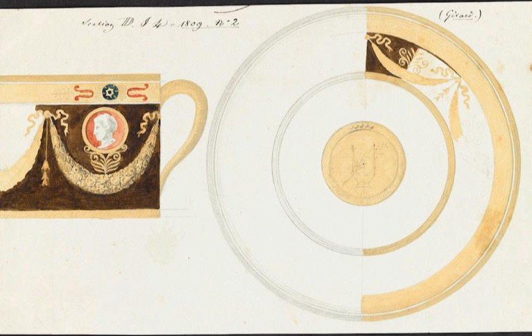 A Magnificent SÈvres Porcelain Sugar Bowl  From A Cabaret Of Empire Period -photo-1