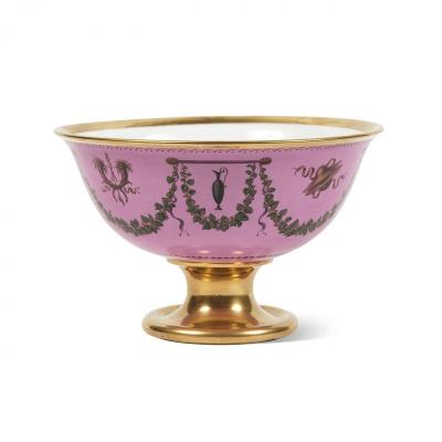 A Sèvres Porcelain Fruit Bowl With Pink Ground From A Service Given By The Empress Marie-louise Napoleon