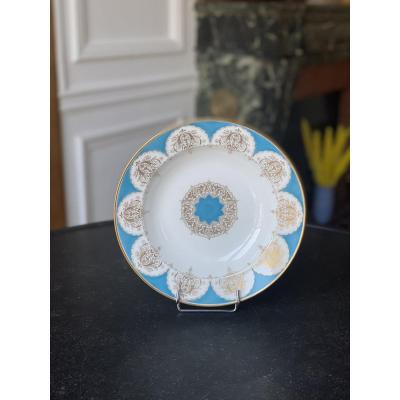 Sevres Sèvres Porcelain Soup Plate, Project For The Service Of King Louis-philippe At Bizy