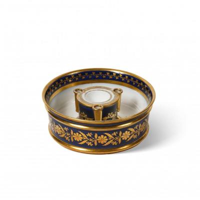 Écritoire En Porcelaine De SÈvres D’Époque Empire à Decor Capraire