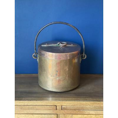 Copper Pot With Handle And Its Lid From The Château De Rambouillet
