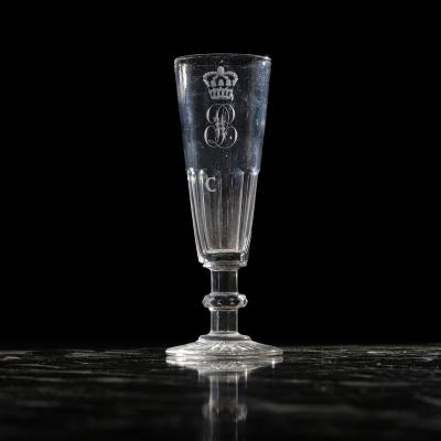 A Crystal Champagne Flute For The King Louis-philippe