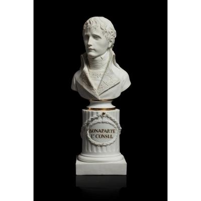 Bust Of Napoleon Bonaparte In Biscuit By Niderviller After Boizot Circa 1800