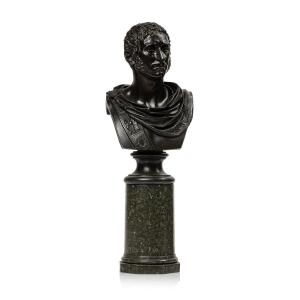 Buste en bronze d'après François Masson, Portrait Du Maréchal d’Empire André Masséna