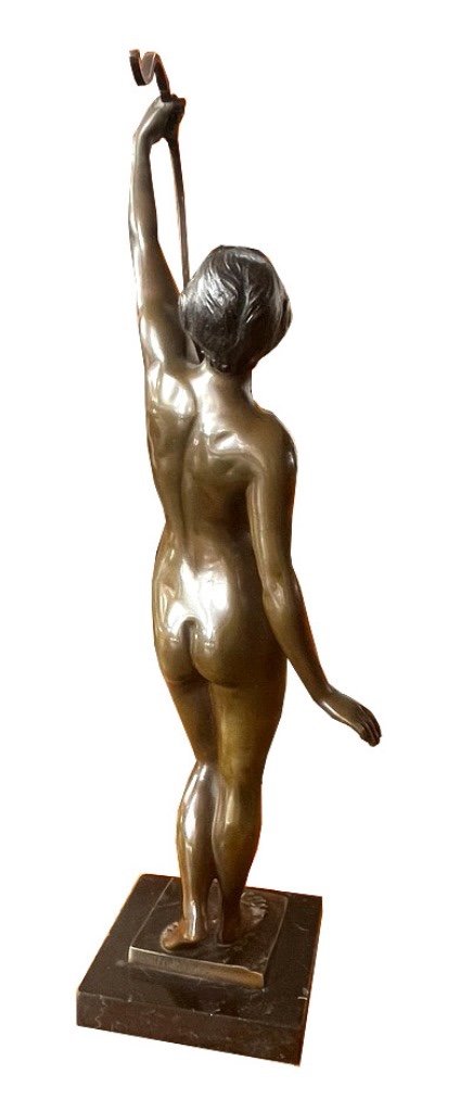 Art Nouveau Bronze Signed: “hoffmann”-photo-3