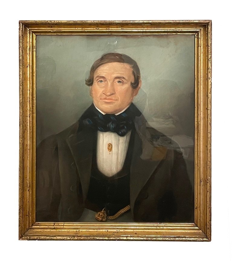 Biedermeier Pastel Portrait Lübeck Around 1830