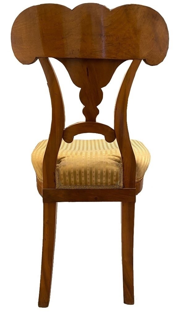 Biedermeier Simple Mainz Chair Circa 1820. Walnut Veneered On A Softwood Body-photo-2