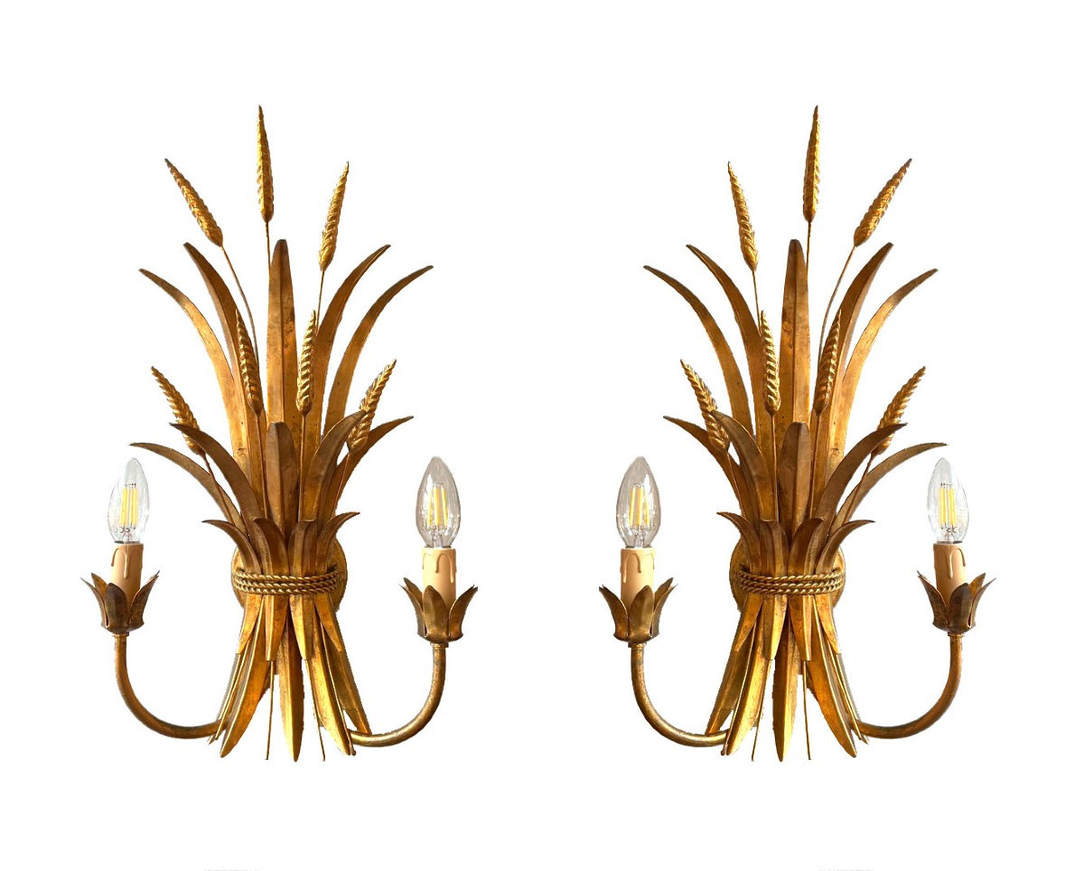 Pair Of Wall Sconces, France, Circa 1950-60. Hans Kögl For Chanel Paris