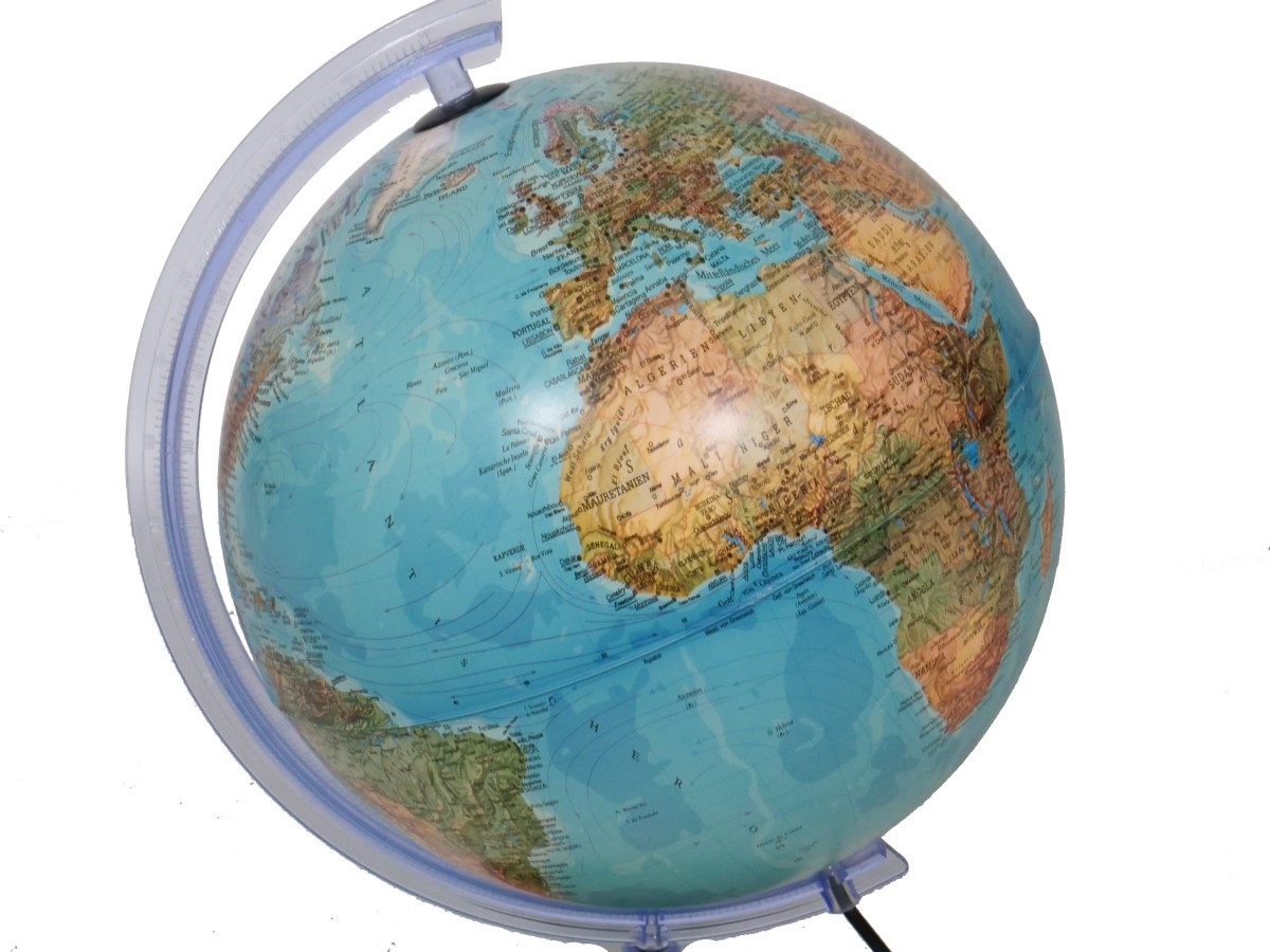 Large Illuminated Globe, Italy, Circa 1970, Plastic And Plexiglass. Electrified. -photo-3