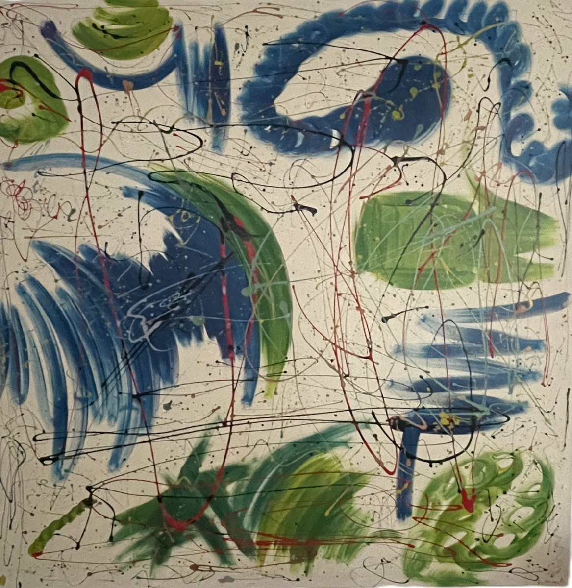 Large Format Acrylic Painting Signed "hudashko 1994". Painting In Bright Colors