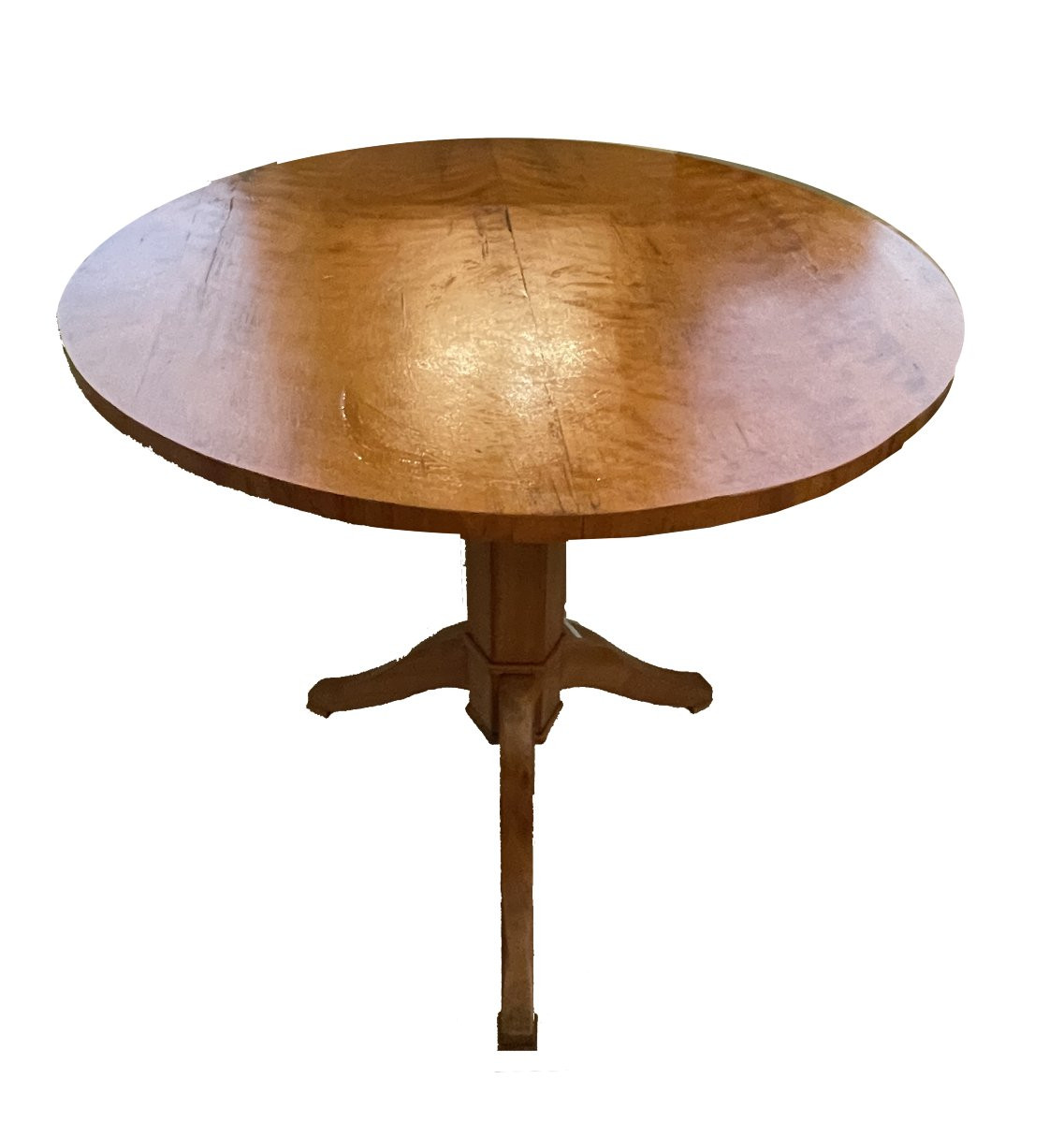 Table Biedermeier, Brandebourg, vers 1820 – bouleau, île aux paons de Berlin, à restaurer-photo-3