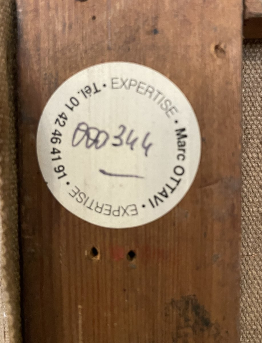 "woman With A Tulip" Artist: Sigismund Kolos-vary, Born In 1899 - Died In 1983. Oil On Canvas-photo-1