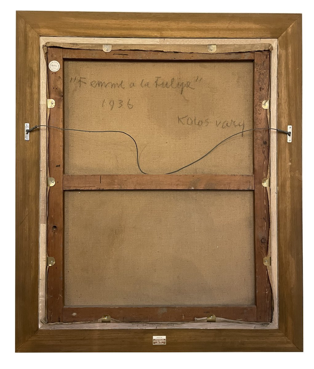 "woman With A Tulip" Artist: Sigismund Kolos-vary, Born In 1899 - Died In 1983. Oil On Canvas-photo-8